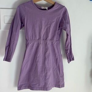 Hanna Anderson purple long sleeve top shirt dress size 110 / 5